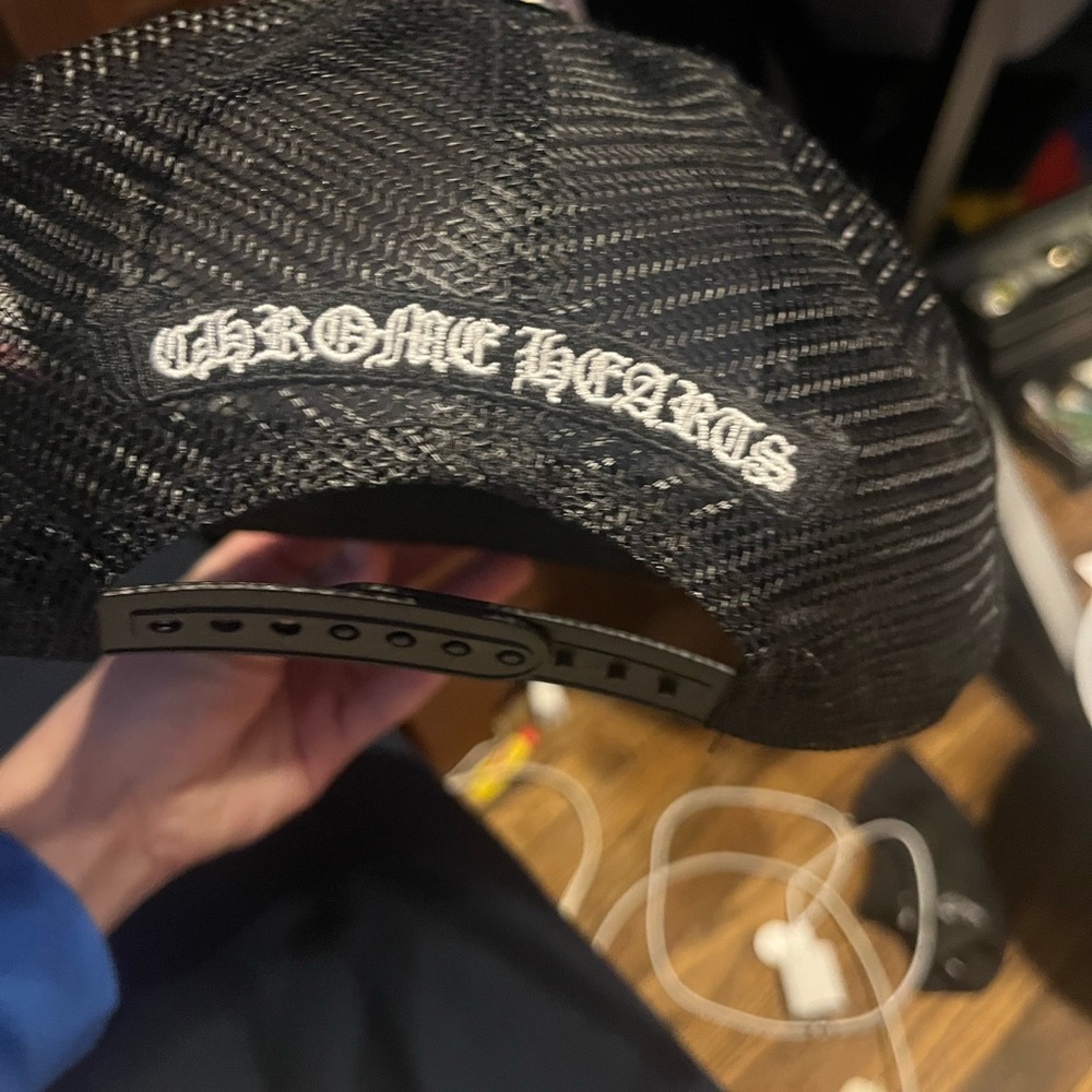 Chrome Hearts Black and White cross Hat snap back